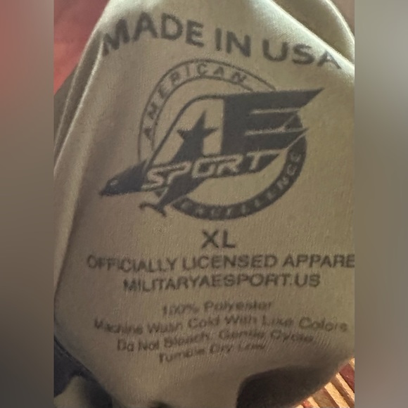 AE Sport MARINES Green Short Sleeve Shirt X Size : XL - Picture 3 of 4